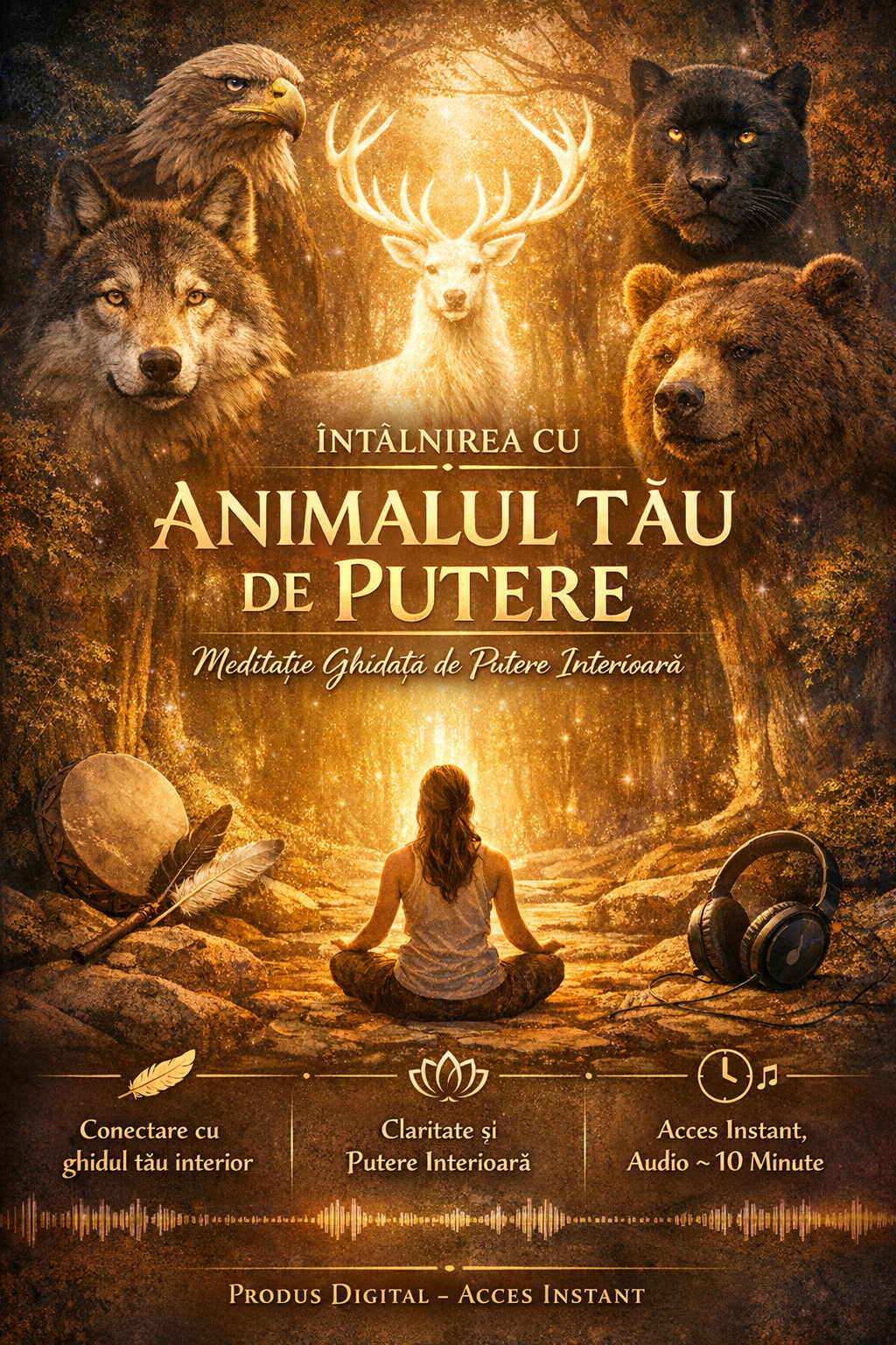 Meditatie ghidata – Animalul de putere, audio mp4
